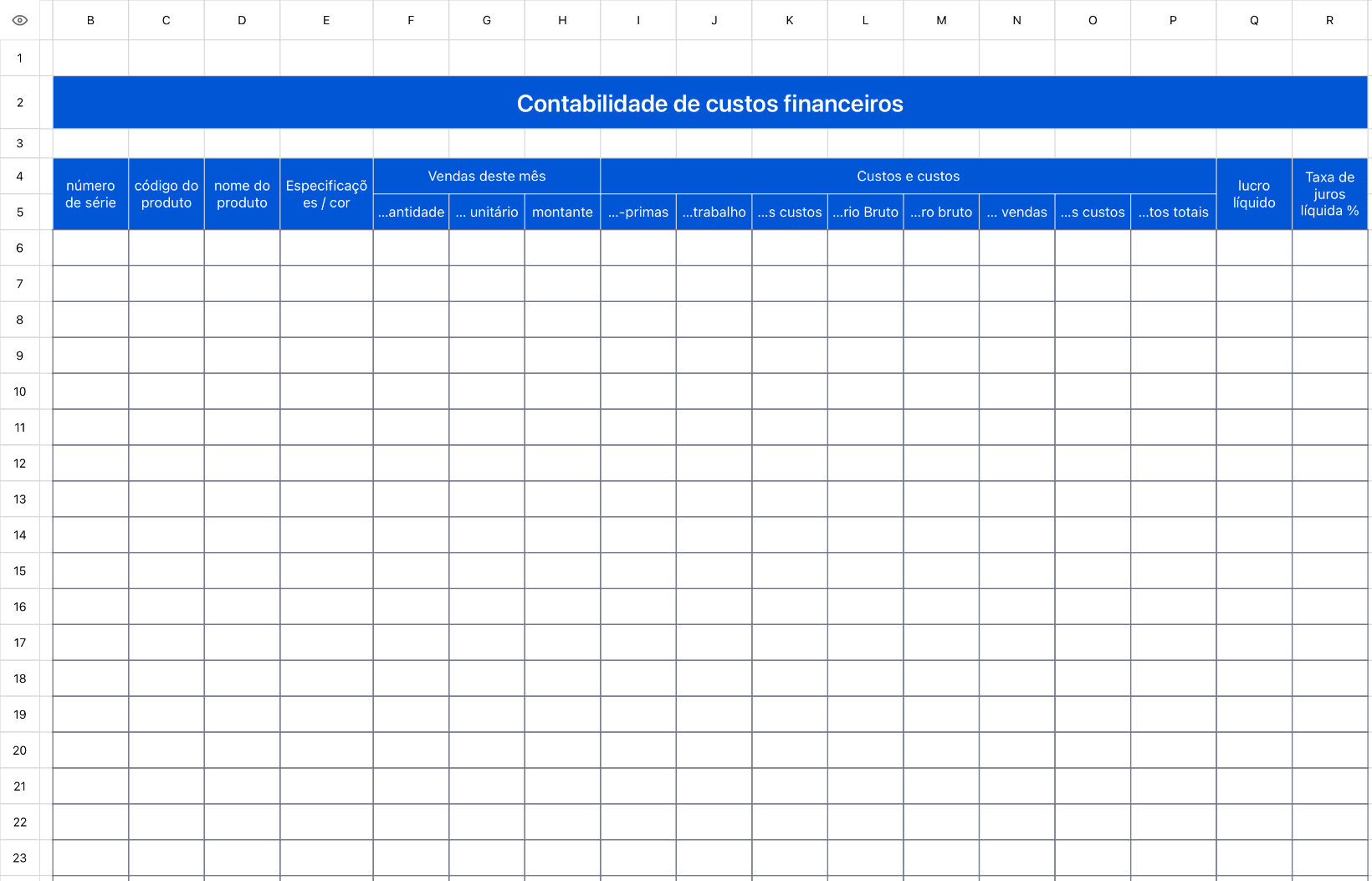 Contabilidade de custos financeiros
